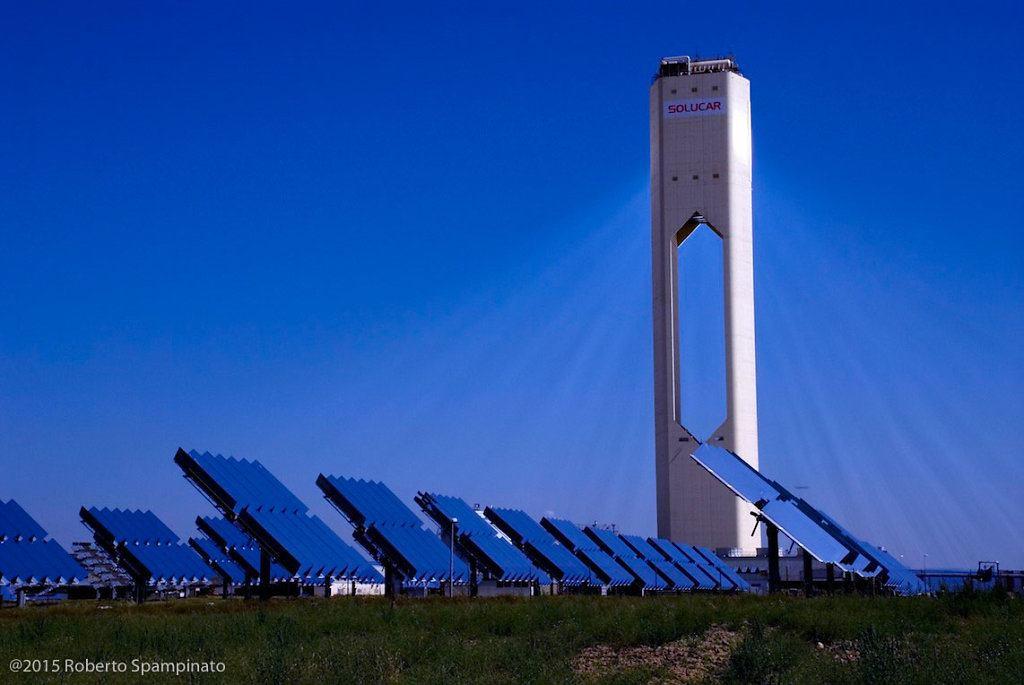 Spain, PS10 is the world's first commercial solar tower power plant.